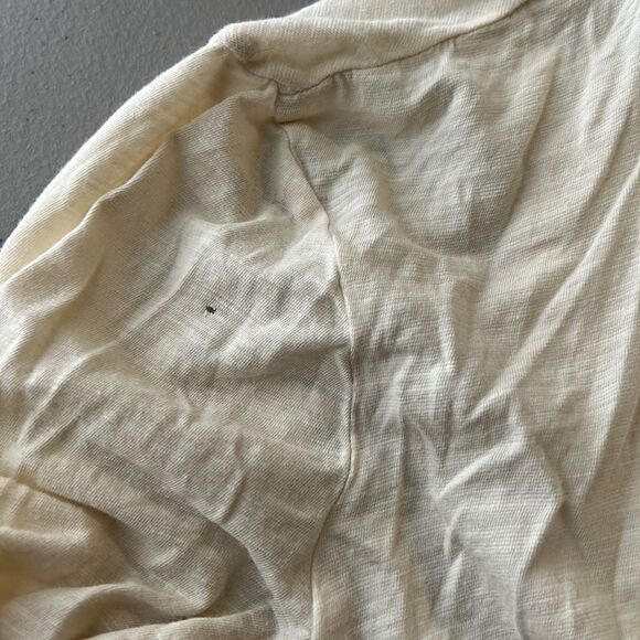 James Perse Cream Knit Buttondown Size 1 - Picture 5 of 6
